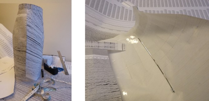 seismic pattern DIY pencil skirt construction materials