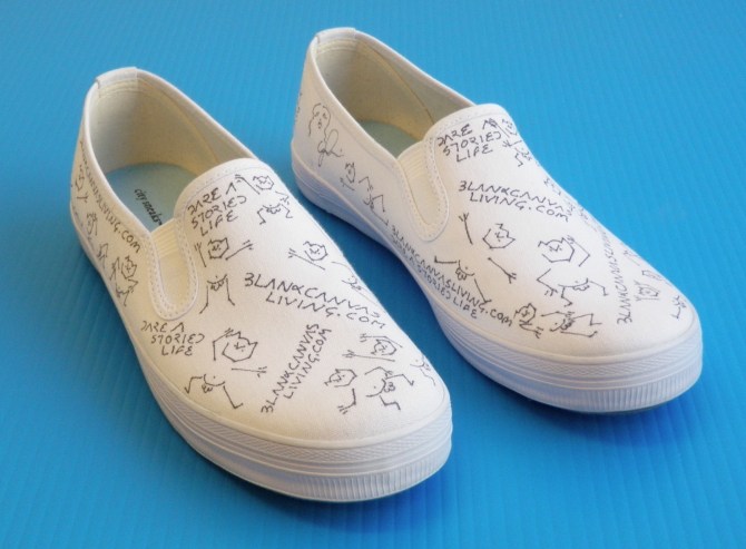 diy blank canvas shoes