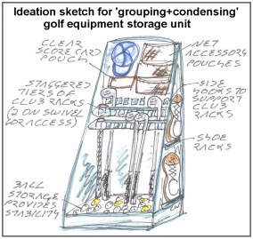 golf equipment storage design