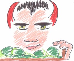 halloween devil face mask