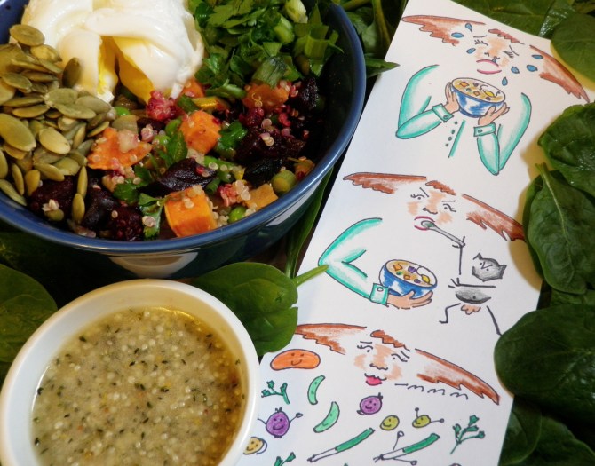 quinoa and mung bean salad